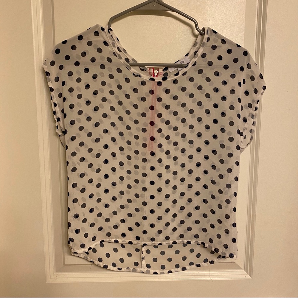 Sheer Polka Dot Top